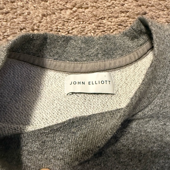 John Elliott Gray Men's Crewneck Made in USA - Picture 3 of 7
